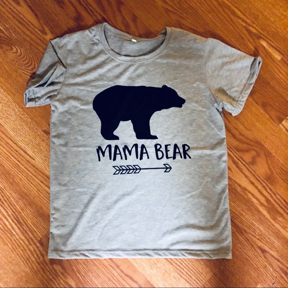 GRAY | BLACK | MAMA BEAR TEE | 🖤🐻